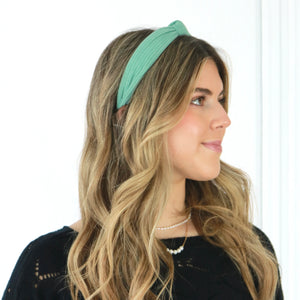 Ribbed Jersey Headband - Mint