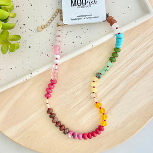 Gemstone Candy Necklace - Fireside
