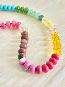 Gemstone Candy Necklace - Fireside
