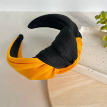 Load image into Gallery viewer, Two Tone Headband - Black and Yellow
