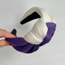 Load image into Gallery viewer, Two Tone Headband - Purple and White
