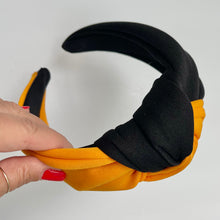 Load image into Gallery viewer, Two Tone Headband - Black and Yellow
