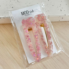 Load image into Gallery viewer, Pink Confetti Alligator Clip Set

