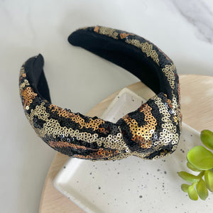Sequin Leopard Headband
