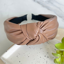 Load image into Gallery viewer, Vegan Leather Headband - Cognac
