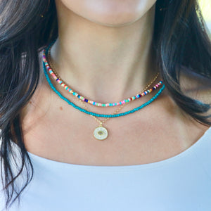 Evil Eye White Necklace