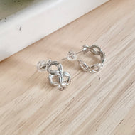 Logan Silver Hoop Earrings