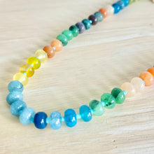 Load image into Gallery viewer, Semi precious neutral beaded necklace lightweight everyday wear
