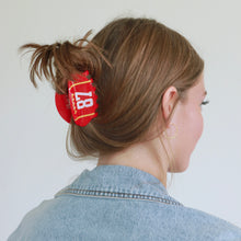 Load image into Gallery viewer, number 87 hair claw clip accessory for football game day for Travis Kelce fans
