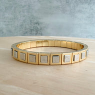 Piper Tile Bracelet - Silver and Gold