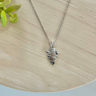 Silver arrowhead charm necklace minimalist style