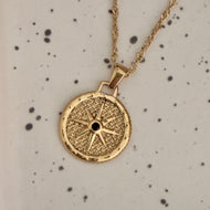Compass Coin Necklace | Waterproof Stainless Steel PVD