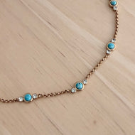Turquoise Tide Necklace | Waterproof Stainless Steel PVD