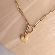 Load image into Gallery viewer, Heart of Gold Necklace | Waterproof Stainless Steel PVD
