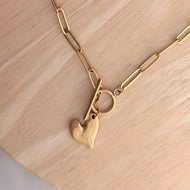 Heart of Gold Necklace | Waterproof Stainless Steel PVD