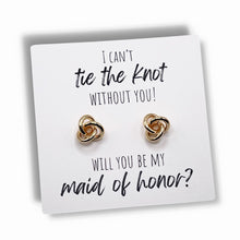 Load image into Gallery viewer, Wedding Maid of Honor earrings gift box set
