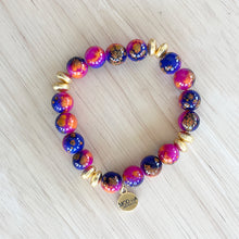 Load image into Gallery viewer, Wild child gemstone bracelet bright multicolor beads
