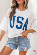 Load image into Gallery viewer, USA Ribbed Tee
