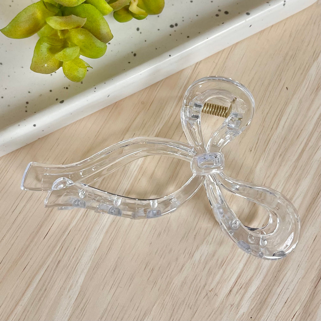 Bow Claw Clip - Clear