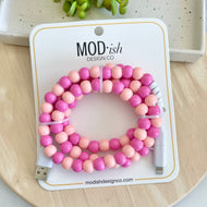cute beaded phone charger iPhone lightening and samsung cable