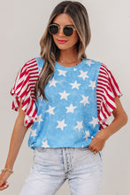 Load image into Gallery viewer, Star Tee w/ Stripe Sleeve
