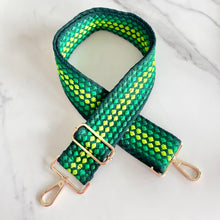 Load image into Gallery viewer, bright handbag strap green patterned accessory
