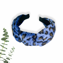 Load image into Gallery viewer, Blue Velvet Leopard Headband
