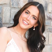 Load image into Gallery viewer, 18k gold plated white enamel heart hoop earrings for women
