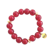 Load image into Gallery viewer, Aria Bracelet in Red Cracked Glass
