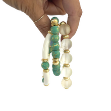 Load image into Gallery viewer, Aster Bracelet in Turquoise Crackle
