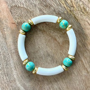 Aster Bracelet in Turquoise Crackle
