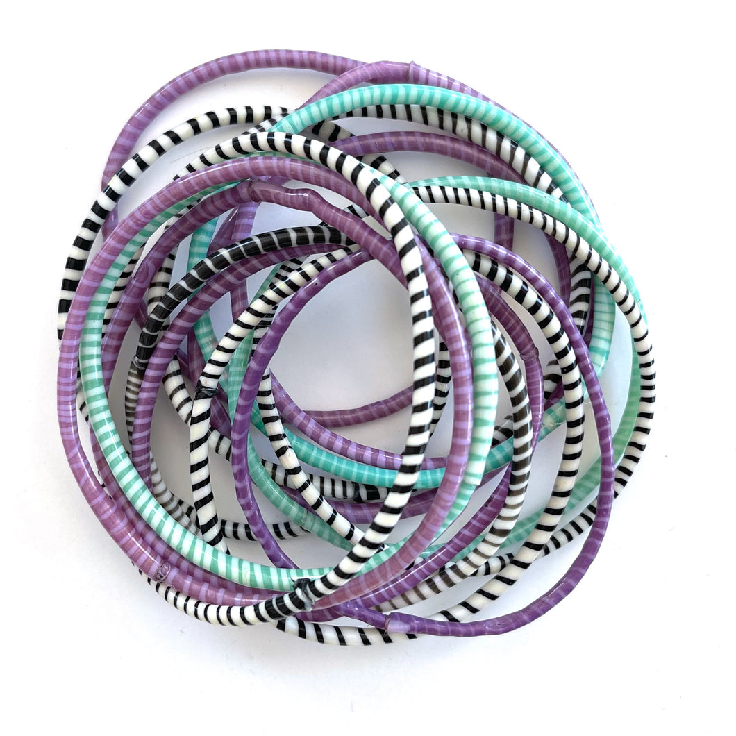 BEACH BANGLES- Purple Rain Stack