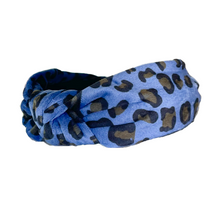 Load image into Gallery viewer, Blue Velvet Leopard Headband
