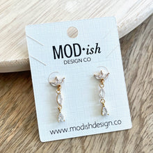 Load image into Gallery viewer, Dainty CZ Drop Earrings
