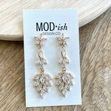 Load image into Gallery viewer, CZ Flower Cluster Earrings

