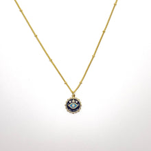 Load image into Gallery viewer, Evil Eye Blue Enamel Necklace
