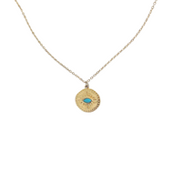 Evil Eye Blue Medallion Necklace