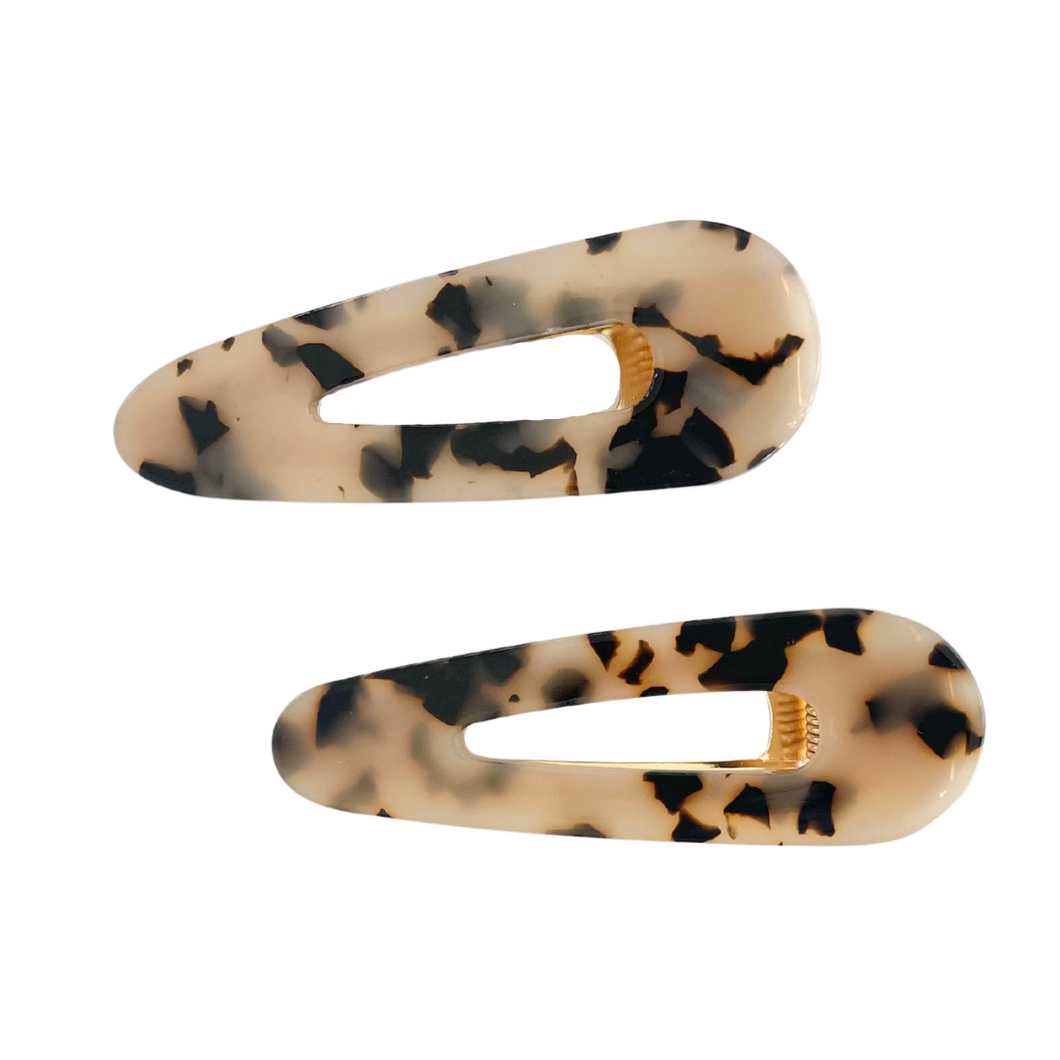 Light Tortoise Shell Alligator Clip Set