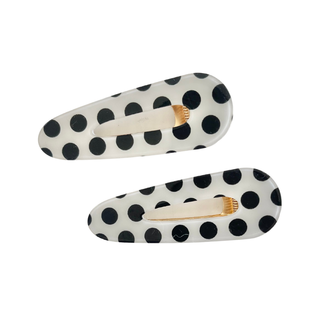 Polka Dot Aligator Clip Set
