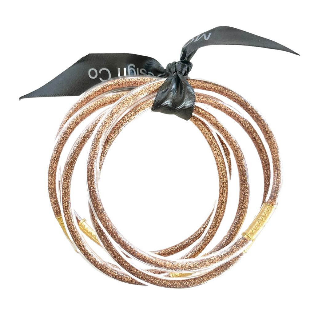 Jelly Bangles - Rose Gold