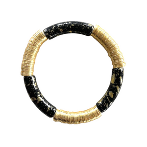 Paris Bracelet - Raven & Gold Splatter