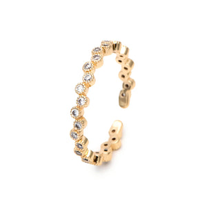 Pavè CZ stacking ring