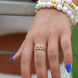 Pavè CZ stacking ring