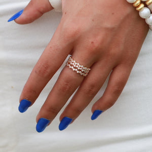 Pavè CZ stacking ring