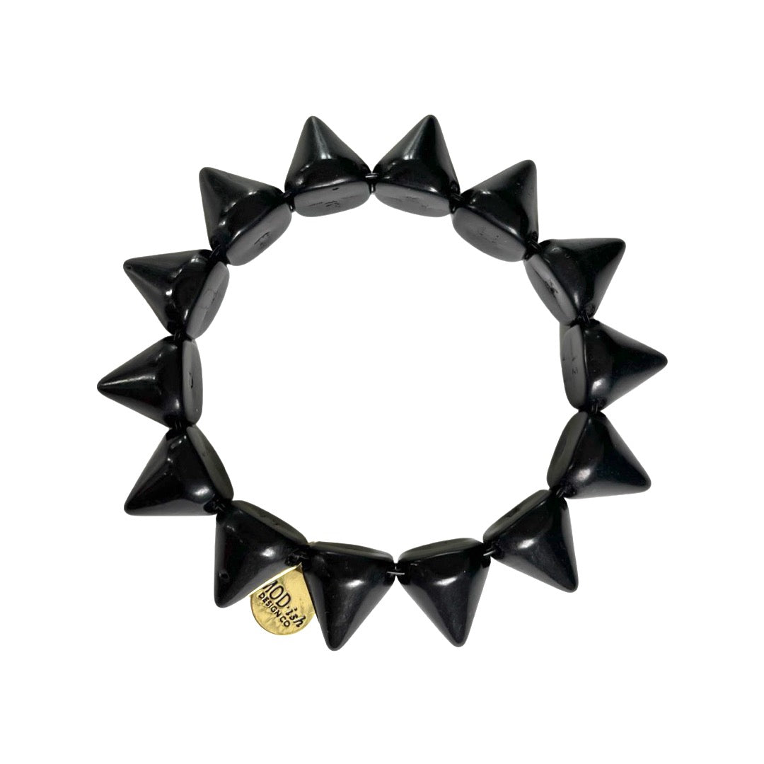 Black spike bracelet discount