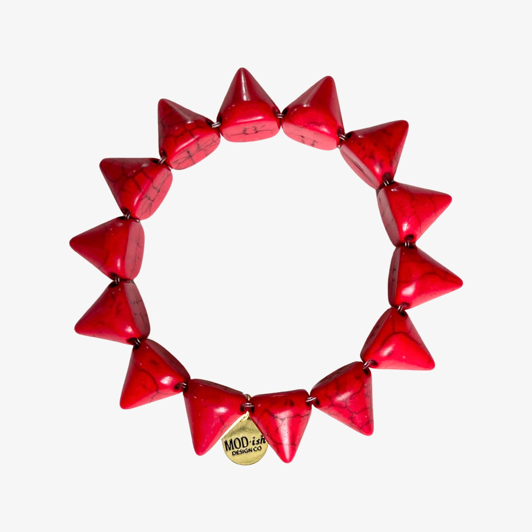 Spike Bracelet - Red