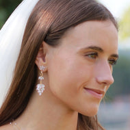 Crystal Flower Cluster Earrings
